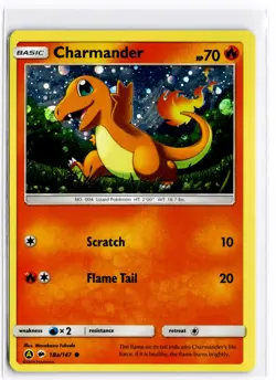 2018 TCG Pokemon #18a Charmander 18a/147 Holo Burning Shadows - Image 1
