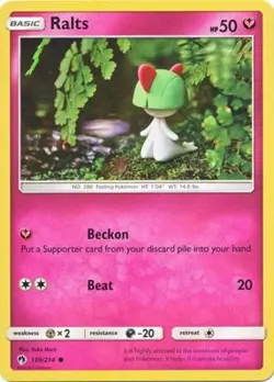 Pokemon Ralts - 139/214 - Common NM-Mint Lost Thunder - Image 1