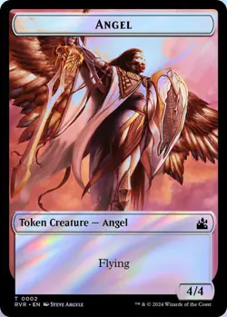 Bird // Angel (0002) Double-Sided Token 1//2 MTG RVR NM Foil - Image 2