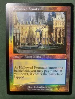 1x MTG Hallowed Fountain - Foil - Retro Frame NM-Mint Ravnica Remastered - Image 1
