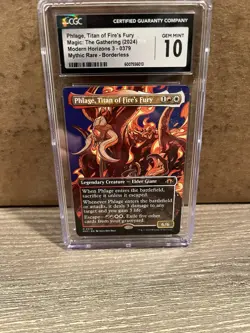 MTG Phlage, Titan of Fire's Fury Modern Horizons 3 Borderless CGC Gem Mint 10 - Image 1