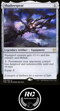 Shadowspear MTG NM THB Rare Legendary Equipment Fast Tracked Shipping - Image 1