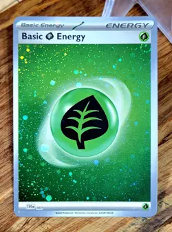 Basic Green Leaf Energy Cosmic Holo Foil 001 Pokemon 151 English NM SVE - Image 1