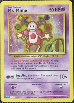 Mr. Mime 013/034 Trading Card Game Classic Holo - Pokemon Card - Image 1