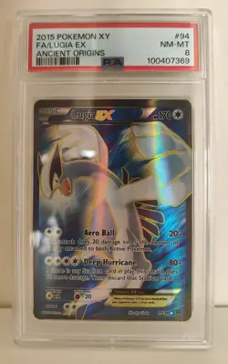 PSA 8 Lugia EX 94/98 Full Art Ultra Rare Holo XY Ancient Origins 2015 Pokemon - Image 3
