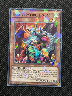 YuGiOh! - Koa'Ki Meiru Doom BP03-EN058 Shatterfoil Rare 1st Edition Near Mint - Image 1