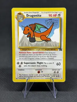 1995 Dragonite Pokemon The First Movie Promo Card Black Star Promo Card. #5 MP - Image 1