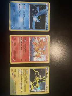 Pokemon Card Cosmo Holo Articuno 27/99,Zapdos 41/99,Moltres 14/99 Next Destinies - Image 1