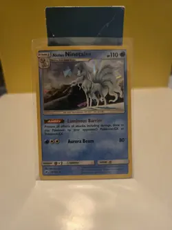 Alolan Ninetales 28/147 Burning Shadows Cracked Ice Holo Rare Pokemon Card - Image 1