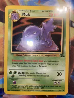Muk 28/62 LP- Fossil- Non Holo Rare- Pokemon Trading Card Game- Nintendo - Image 3