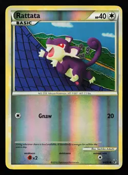 Rattata 64/90 Reverse Holo Undaunted Pokemon Card - Image 1