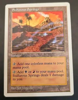 Sulfurous Springs Core Set 5th Edition MTG Regular Moderately Played - Image 1