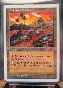 Sulfurous Springs Core Set 5th Edition MTG Regular Moderately Played - Image 3