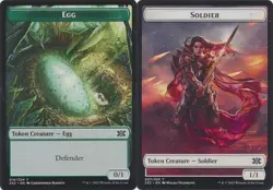 MTG Double Masters 2022 - Egg 0/1 & Soldier 1/1 [Token] - Image 1