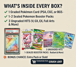 Pokemon Graded Mystery Box ?? PSA/CGC/BGS 9-10 Graded Slab + 2 Packs + Bonus - Image 2