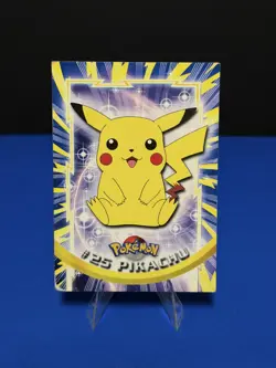 Topps Pokemon #25 Pikachu TV Animation Edition Series Red Logo - LP - Image 1