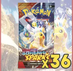 Pokemon TCG Scarlet & Violet Surging Sparks Sealed Booster Pack Lot Of 36 - Image 1