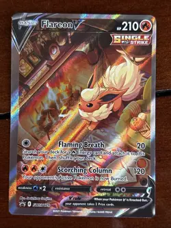 Pokemon Black Star Promo Flareon V SWSH179 Full Art Holo - Image 1