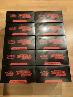 Pokemon TCG - Destined Rivals SV10 Elite Trainer Box ETB IN HAND *LOT OF 10* - Image 1