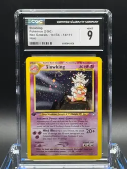 CGC 9 MINT ✨ - Slowking 14/111 Neo Genesis 1st Edition Holo - 2000 Pokemon SWIRL - Image 1