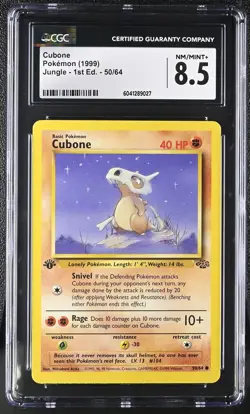 1999 Pokemon Jungle 1st Edition Cubone 50 cgc 8.5 - Image 1