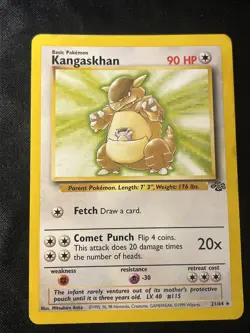 Pokemon TCG Kangaskhan Jungle 21/64 Holo Unlimited Non Holo Rare LP - Image 1