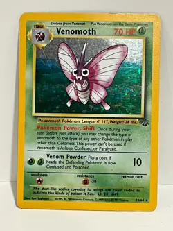 Pokemon TCG 1999 Venomoth Jungle 13/64 Holo Unlimited Holo Rare LP/MP - Image 1