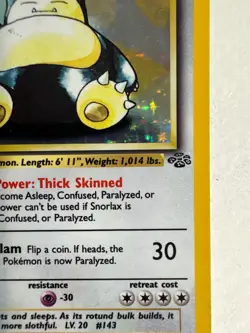 Pokemon TCG Snorlax Jungle Set #11/64 WOTC Vintage 1999 Holo Rare - Image 3