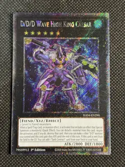 YuGiOh! - D/D/D Wave King Caesar RA04-EN290 Platinum Secret Rare 1st Edition NM - Image 1
