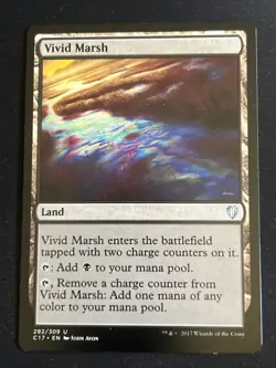 1x Vivid Marsh (292) Commander 2017 LP MTG Magic the Gathering x1 MKE - Image 1