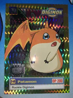 Patamon Holo Digimon Digital Monsters Card 1999 TCG prism 17 Of 34 Prism - Image 1