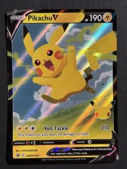 Pikachu V #SWSH143 SWSH: Sword & Shield Promo Cards 250001 NM - Image 1