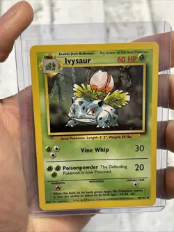 Ivysaur 30/102 Base Set Unlimited Uncommon 1999 WOTC Pokemon Card NM Vintage TCG - Image 1