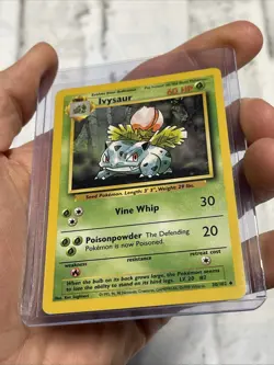 Ivysaur 30/102 Base Set Unlimited Uncommon 1999 WOTC Pokemon Card NM Vintage TCG - Image 2