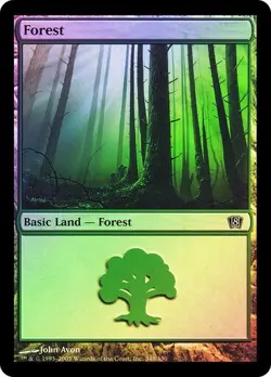 8th Edition MTG Foil 1 Forest (#348) Magic - Image 1