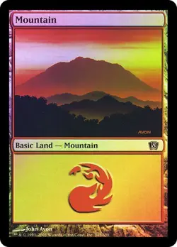 8th Edition MTG Foil 1 Mountain (#345) Magic - Image 1