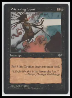 💀 MTG Withering Boon - Mirage - Uncommon (Regular) - Image 1