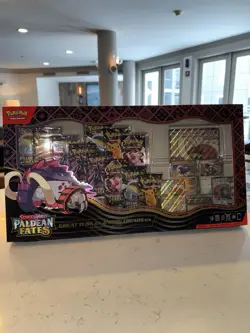 Pokemon TCG PALDEAN FATES Great Tusk Iron Treads Ex Premium Collection (OPENED) - Image 1