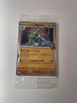 Team Rocket's Tyranitar 096/182 Pokemon Center Stamped Promo Sealed Pokemon TCG - Image 1