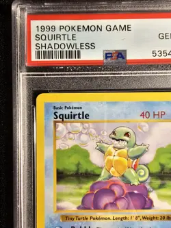 POKEMON SQUIRTLE SHADOWLESS Base Set WOTC 63/102 PSA 10 GEM MINT - Image 5
