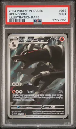 2024 Pokemon Sfa En-Shrouded Fable Illustration Rare #066 Houndoom PSA 9 Mint - Image 1