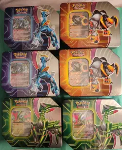 Pokemon TCG Paradox Clash Tins - 2 of each in pics- Set of 6 *NEW - SEALED* - Image 1