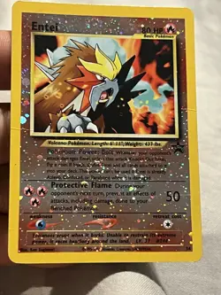Pokemon TCG - Vintage WOTC - Entei 34 - Black Star Promo - Reverse Holo - MP/HP - Image 1