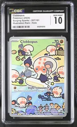 Clobbopus 207/191 Sv08: Surging Sparks Holo - GEM MINT 10!! Rare Card!! - Image 1