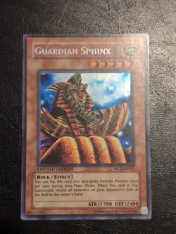 Yu-Gi-Oh! SECRET RARE CARD GUARDIAN SPHINX MC2-EN001 LP - Image 1