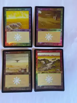 MTG - COMPLETE SET - LANDS FOIL - PLAINS -MERCADIAN MASQUES - ENG - NM-ECX - Image 1