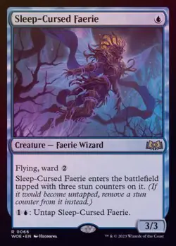 MTG Wilds of Eldraine - Sleep-Cursed Faerie (Foil) - Image 1