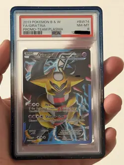 2013 Pokemon Black White Team Plasma Giratina FA Black Star Promo BSP BW74 PSA 8 - Image 1