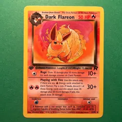 Pokemon TCG Dark Flareon 1st Edition Team Rocket 35/82 Uncommon Non-Holo NM - Image 1