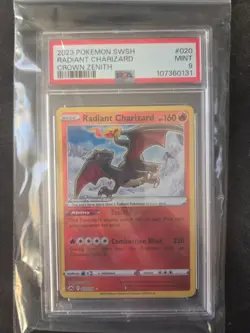 2023 Pokemon SWSH Radiant Charizard Crown Zenith 020 PSA 9 MINT - Image 1